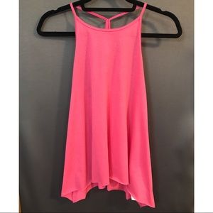 Hollister Pink high neck strappy racer back tank